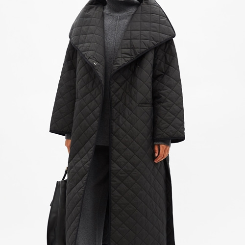 [TOTEME] Signiture quilted coat_black