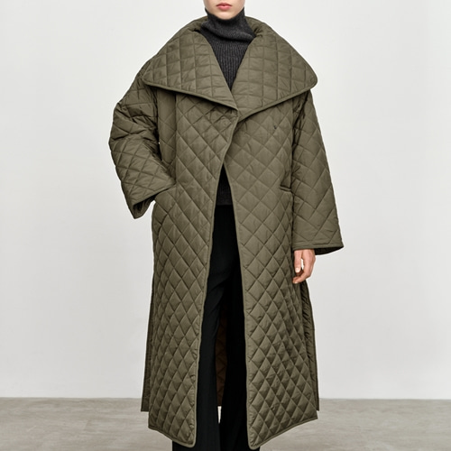 [TOTEME] Signiture quilted coat_KHAKI