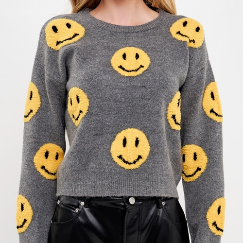 [GREY LAB]Texture Smile Sweater